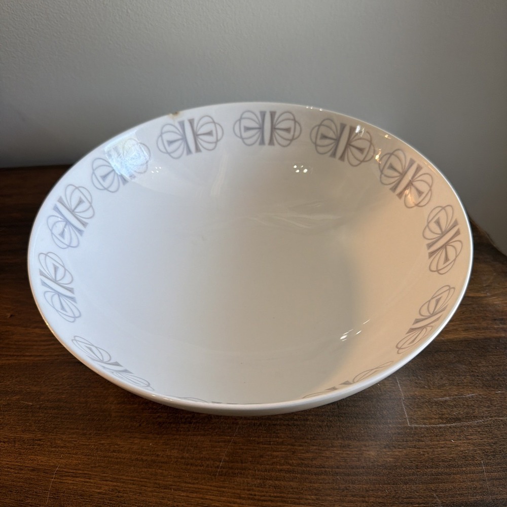Vintage Franciscan White Stone Merry Go Round Serving Bowl 10.25" MCM READ